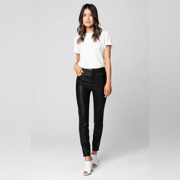 NWT Blank NYC The Great Jones Vegan Faux Leather Pants in Daddy Soda Size 30 - Picture 1 of 16
